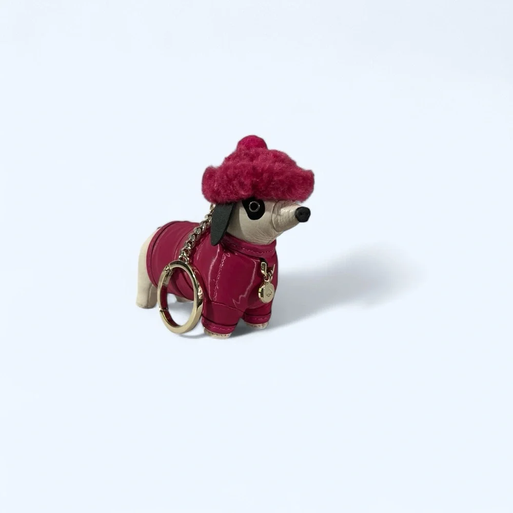 Kate Spade New York Claude Festive Dachshund Key Chain LCT - Picture 3 of 6